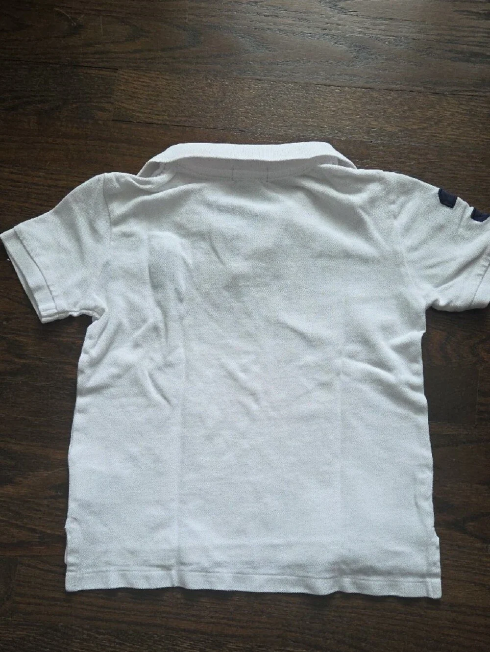 Ralph Lauren Boys White Polo Shirt with Navy Pony